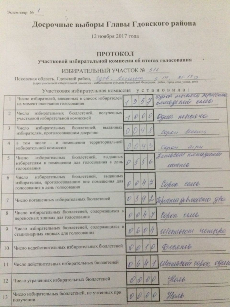 Досрочные выборы Главы Гдовского района